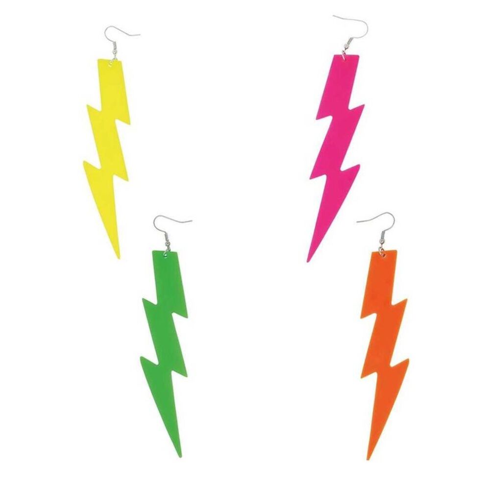 Fiestas Guirca Womens/Ladies 80s Neon Earrings / Multicolored